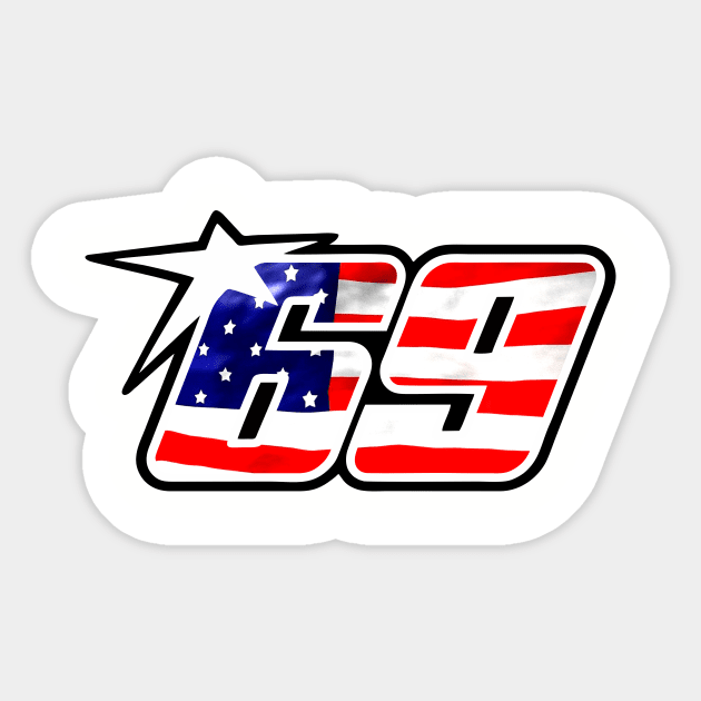 Ride In Peace Nicky Hayden 69 Sticker by brakrot